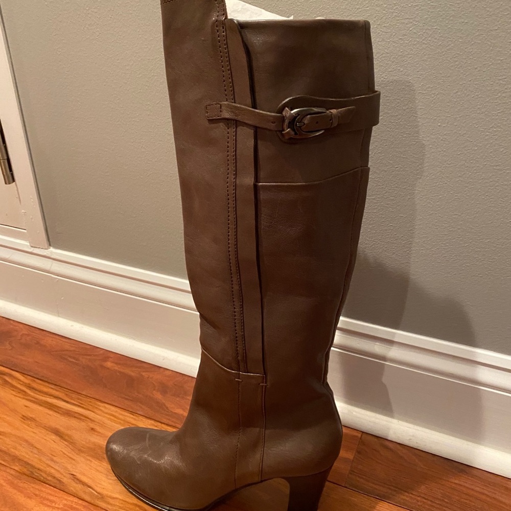 Alberto Fermani knee high boots grayish taupe 9.5
